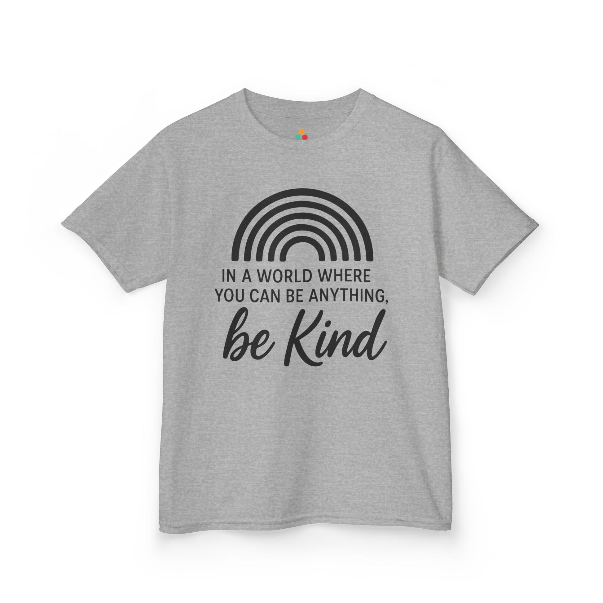 Be Kind Rainbow Orange Unity Day Anti-Bullying Kids T-shirt | TEEZOCA kindness unity rainbow school spirit Kids T-shirt