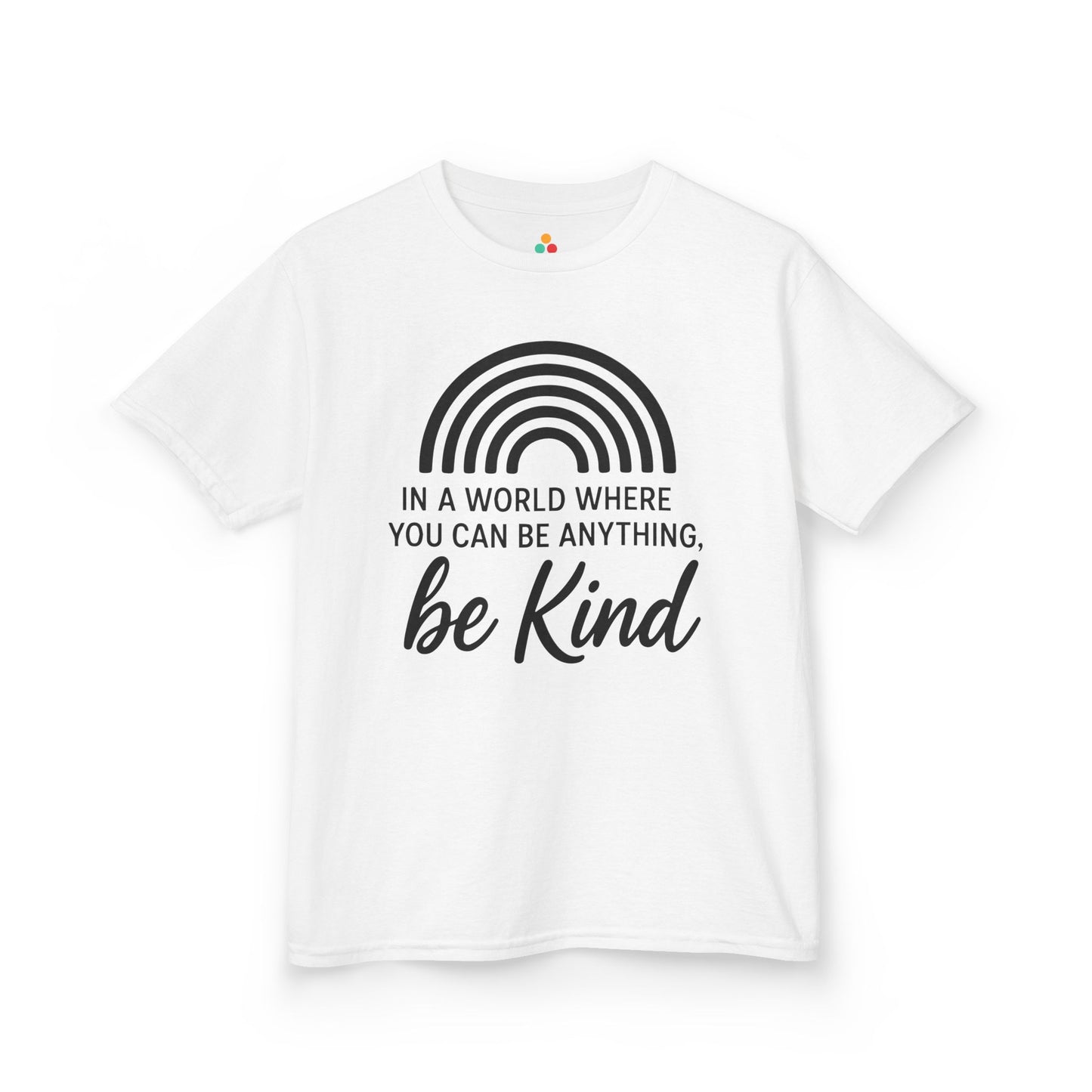 Be Kind Rainbow Orange Unity Day Anti-Bullying Kids T-shirt | TEEZOCA orange Unity Day inclusive message Kids T-shirt