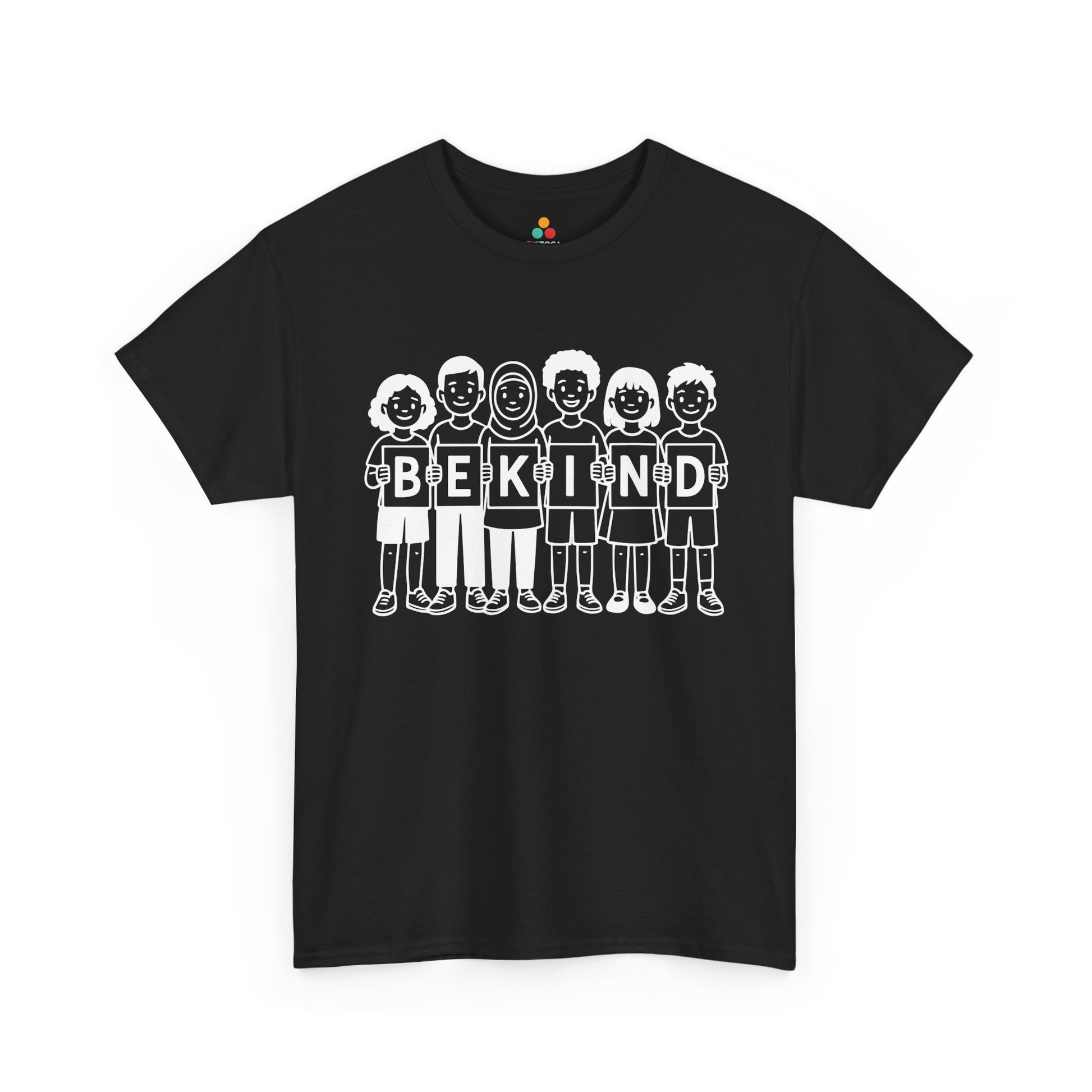Be Kind Unisex T-Shirt for Unity Day Anti-Bullying Awareness | TEEZOCA kindness message Unisex T-shirt kids holding letters