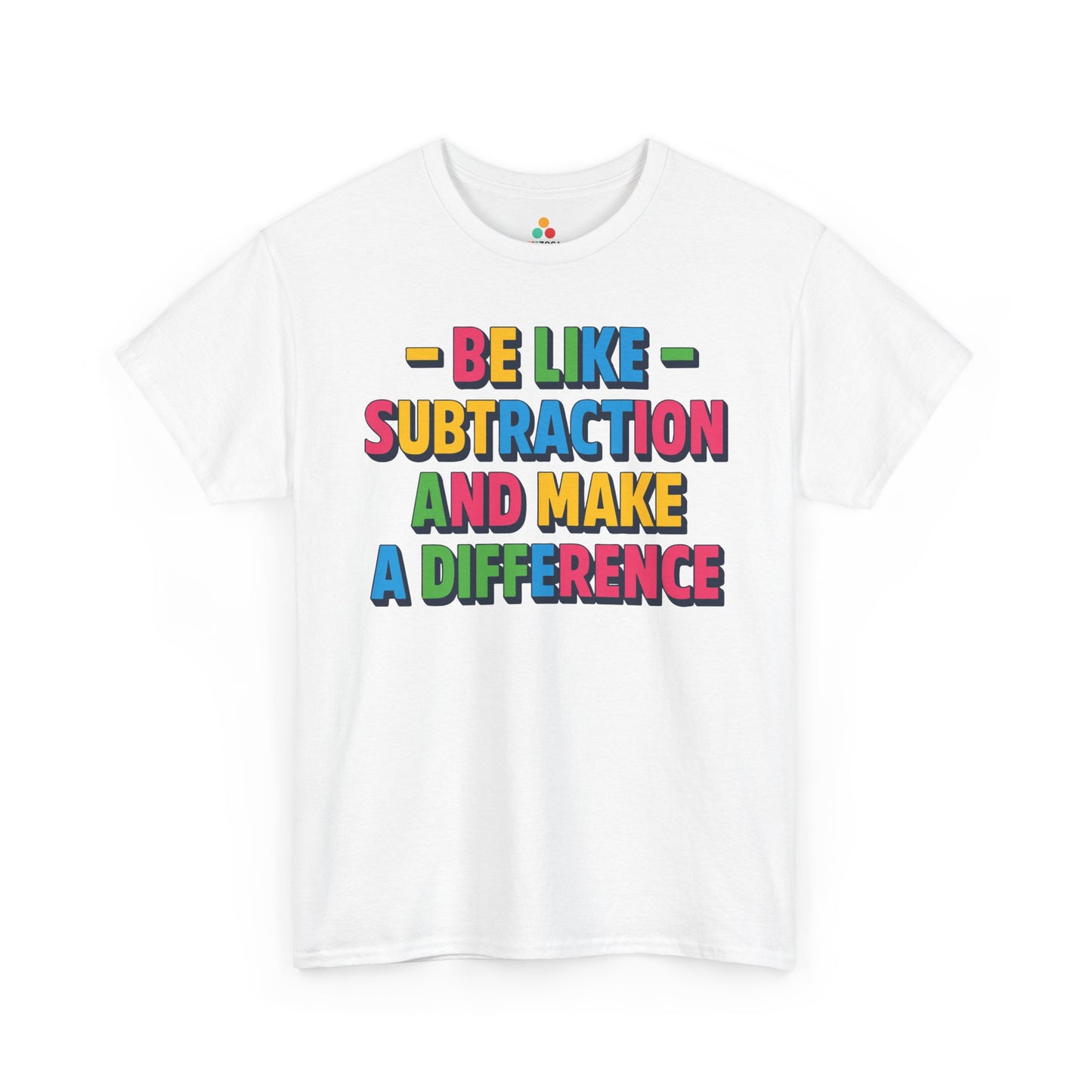 Be Like Subtraction And Make A Difference Back to School Unisex T-shirt | TEEZOCA vibrant school themed subtraction message on Unisex T-shirt for educators