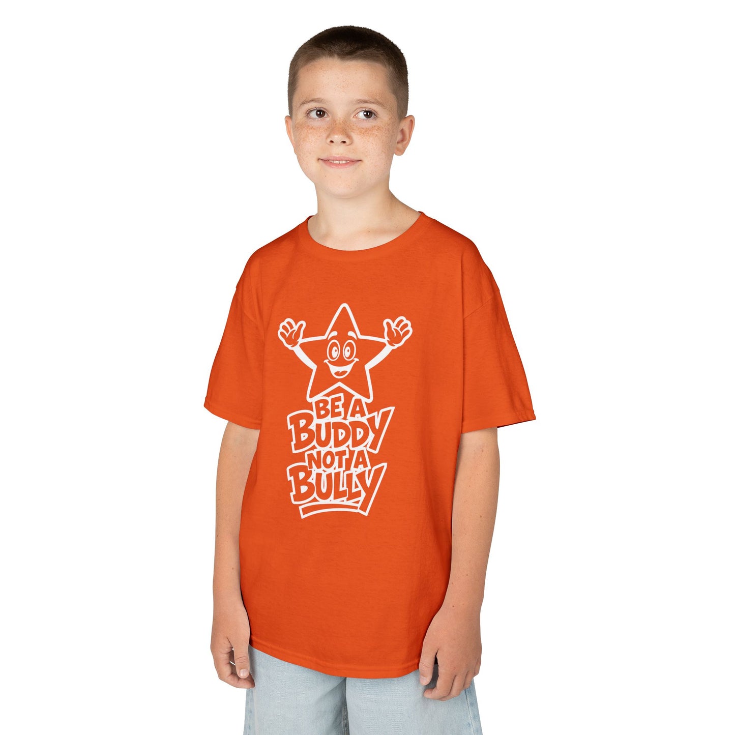 Be a Buddy Not a Bully Orange Unity Day Kids T-shirt | TEEZOCA Unity Day orange be a buddy design Kids T-shirt