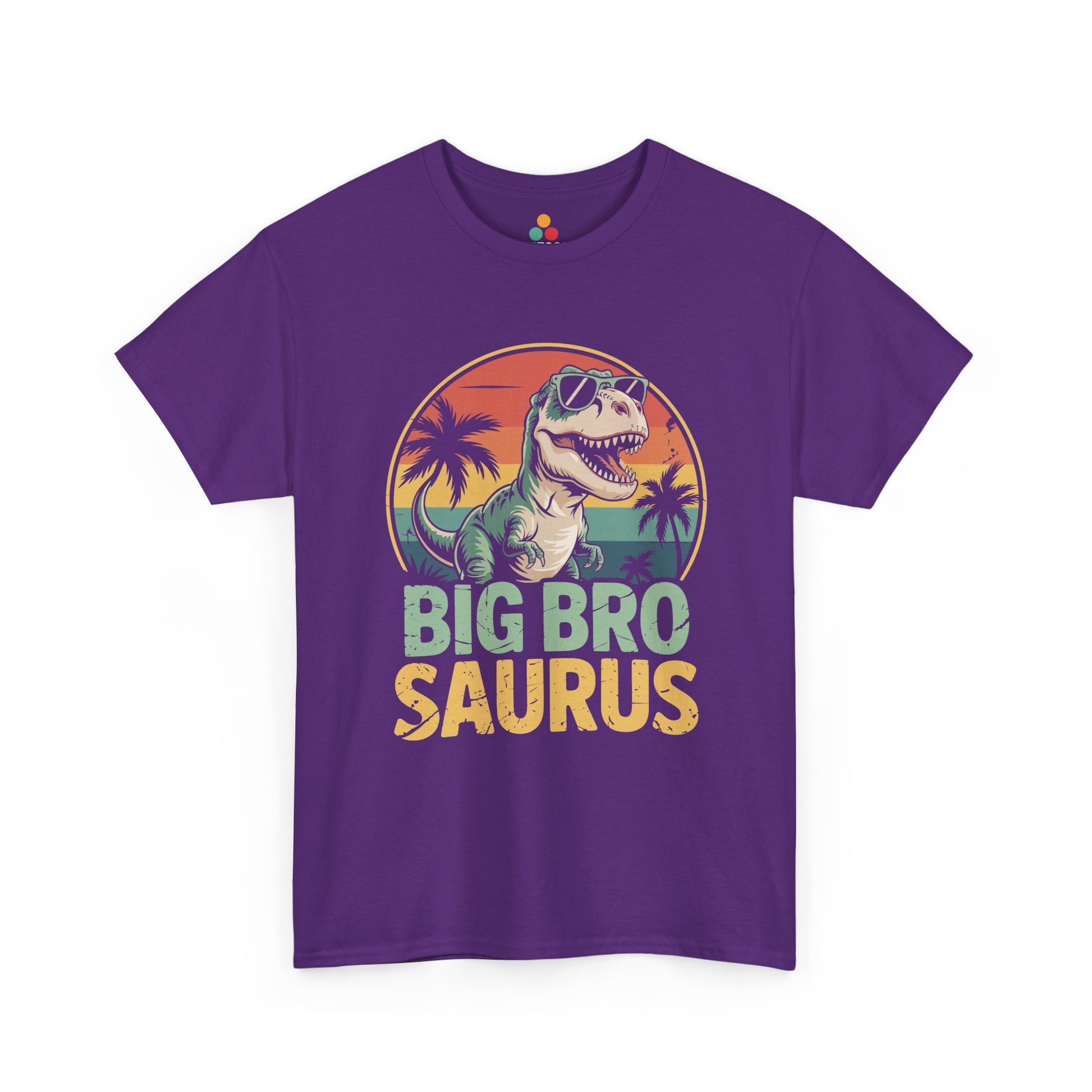 Big Bro Saurus T-Shirt – Funny Retro Dinosaur Brother Gift | TEEZOCA 