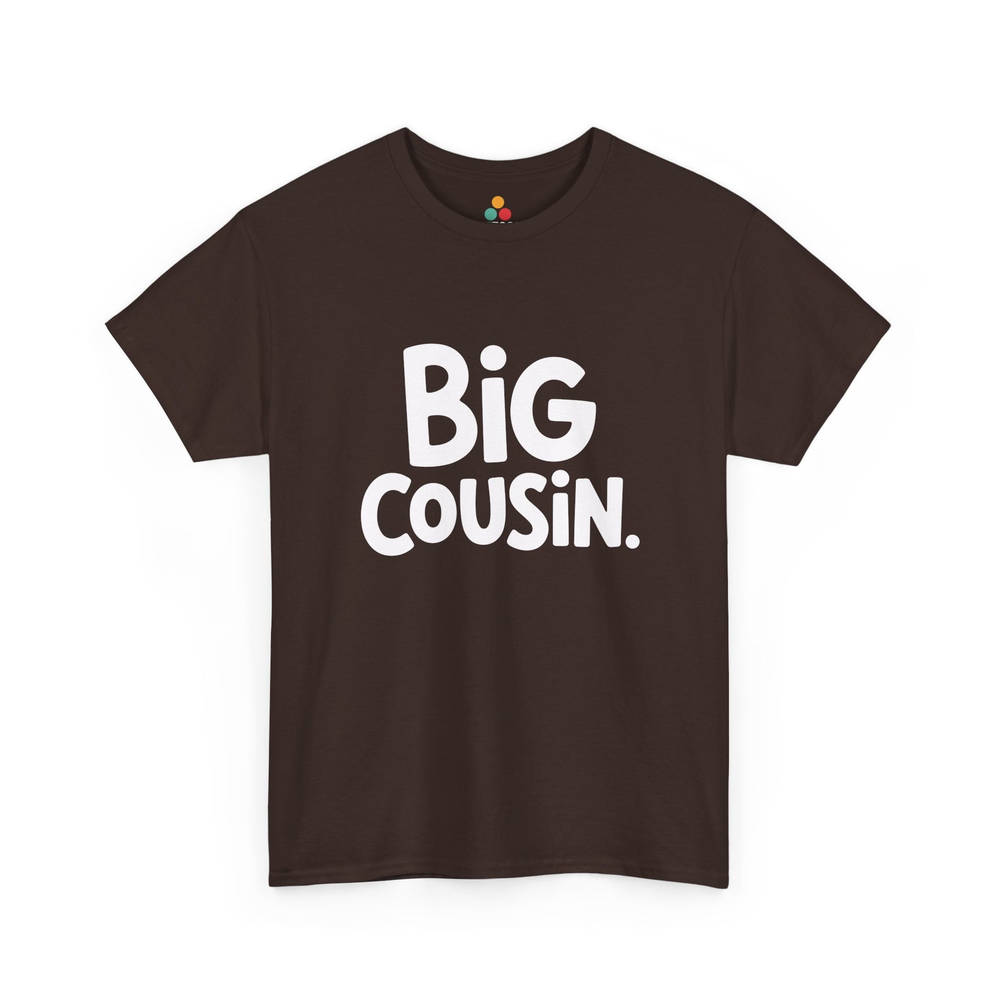 Big Cousin Bubble Font Graphic T-Shirt – Cute Funny Family Tee for New Big Cousins and Cousin Crew | TEEZOCA 