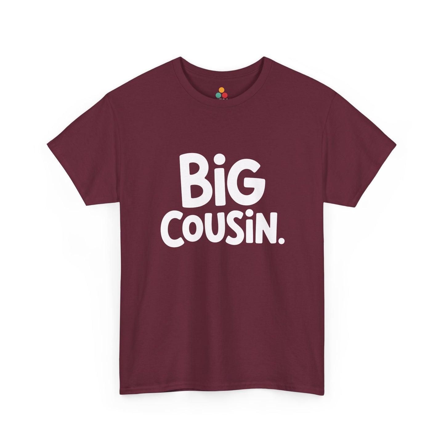 Big Cousin Bubble Font Graphic T-Shirt – Cute Funny Family Tee for New Big Cousins and Cousin Crew | TEEZOCA 
