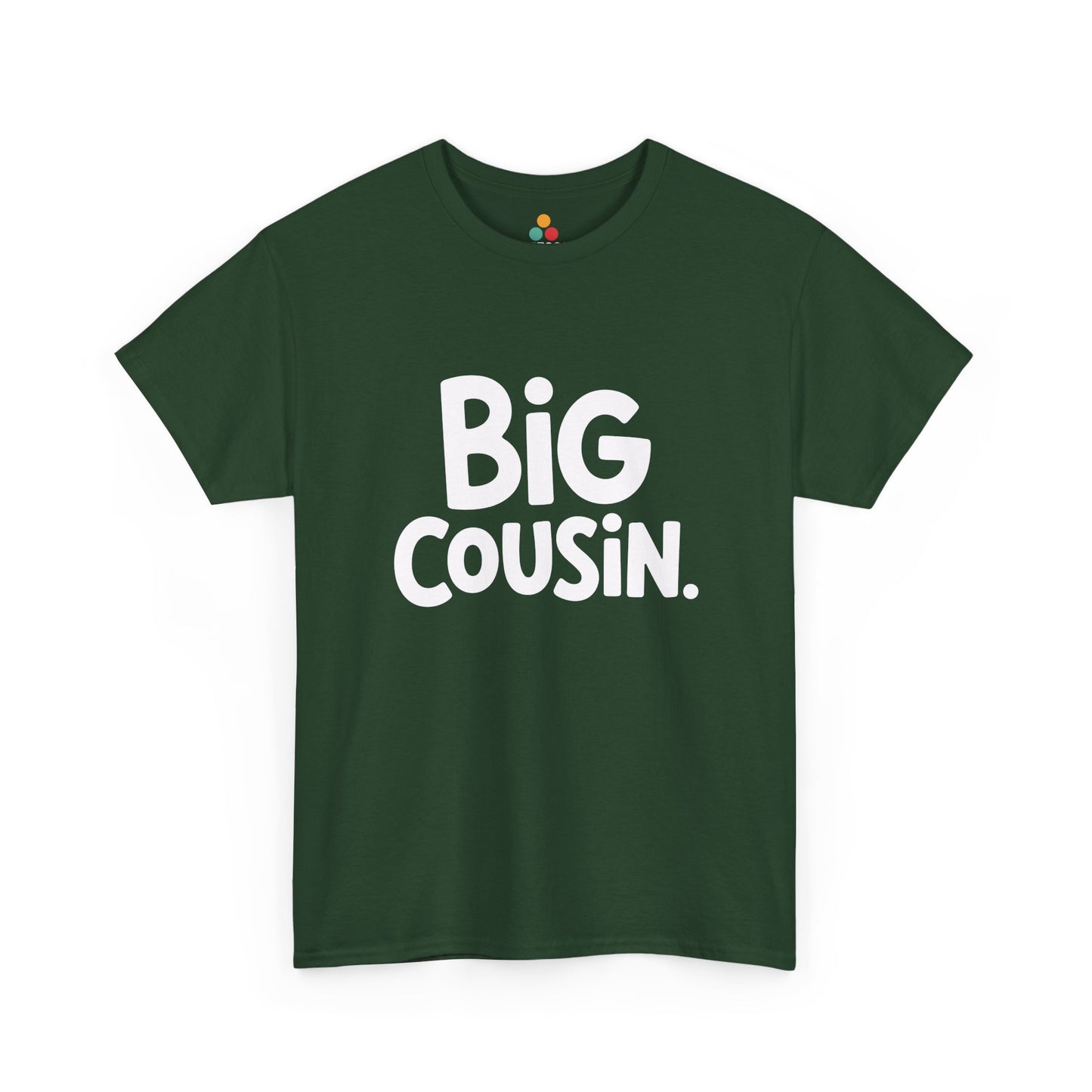 Big Cousin Bubble Font Graphic T-Shirt – Cute Funny Family Tee for New Big Cousins and Cousin Crew | TEEZOCA 