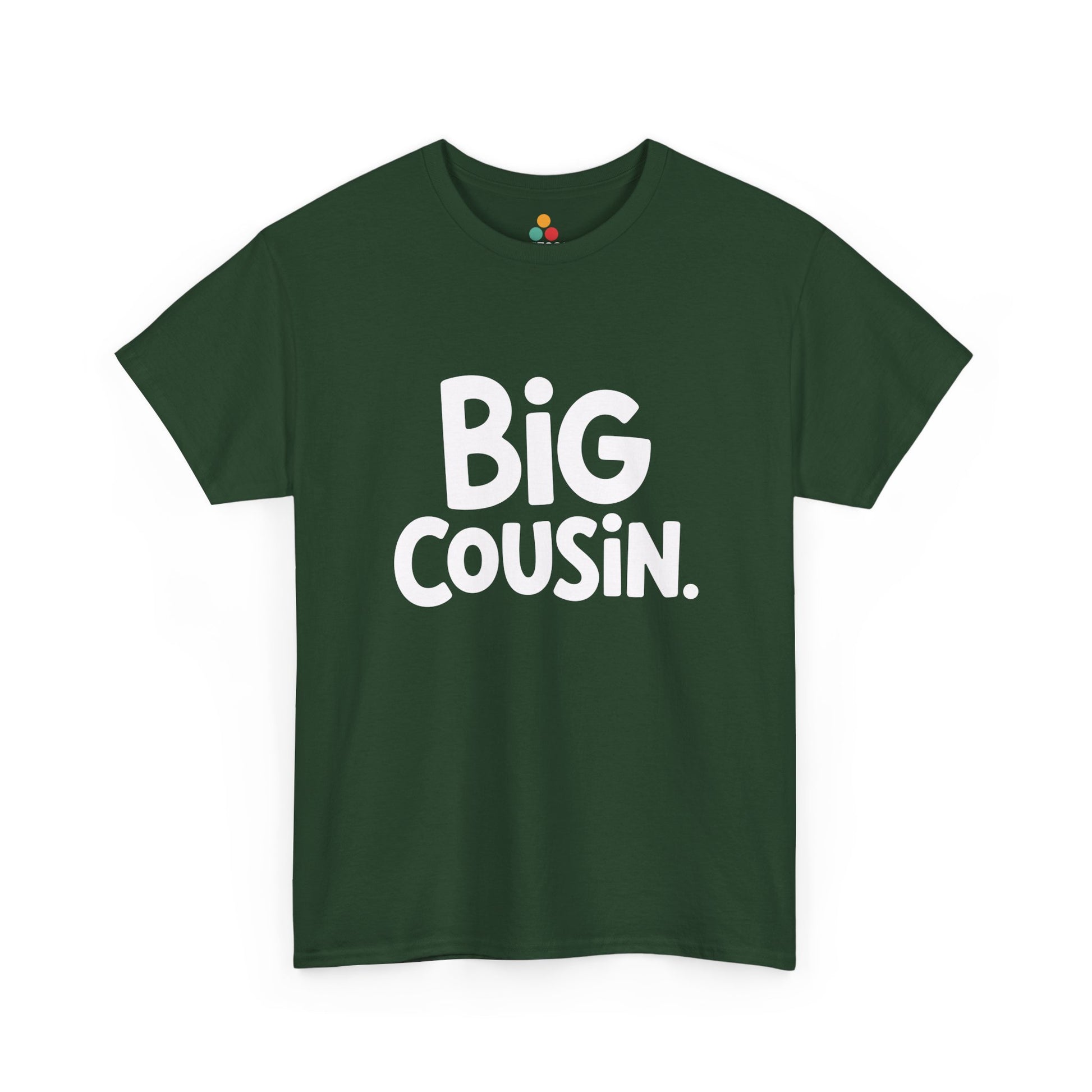 Big Cousin Bubble Font Graphic T-Shirt – Cute Funny Family Tee for New Big Cousins and Cousin Crew | TEEZOCA 