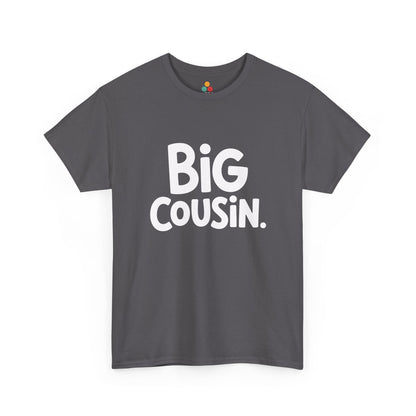 Big Cousin Bubble Font Graphic T-Shirt – Cute Funny Family Tee for New Big Cousins and Cousin Crew | TEEZOCA 