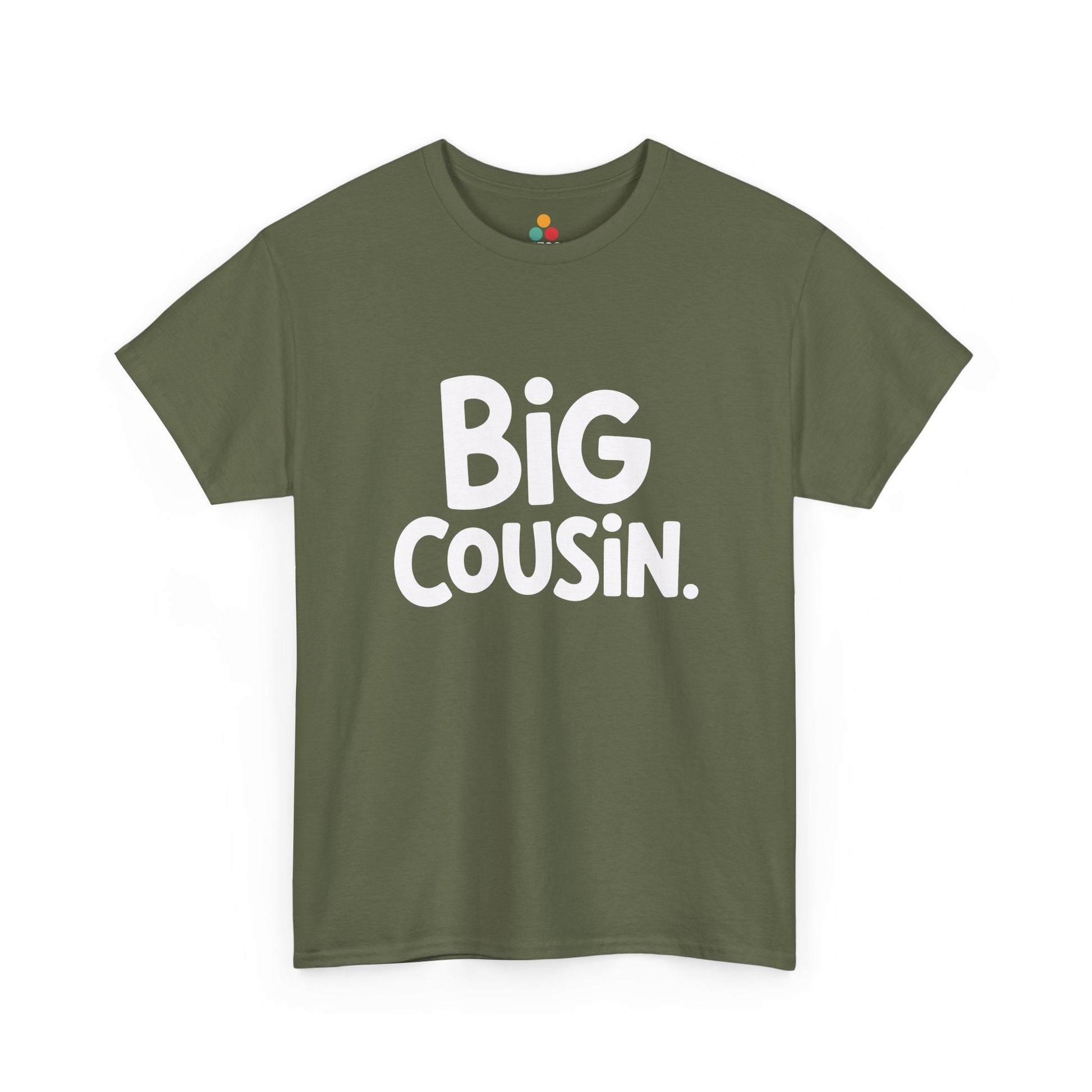 Big Cousin Bubble Font Graphic T-Shirt – Cute Funny Family Tee for New Big Cousins and Cousin Crew | TEEZOCA 