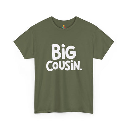 Big Cousin Bubble Font Graphic T-Shirt – Cute Funny Family Tee for New Big Cousins and Cousin Crew | TEEZOCA 