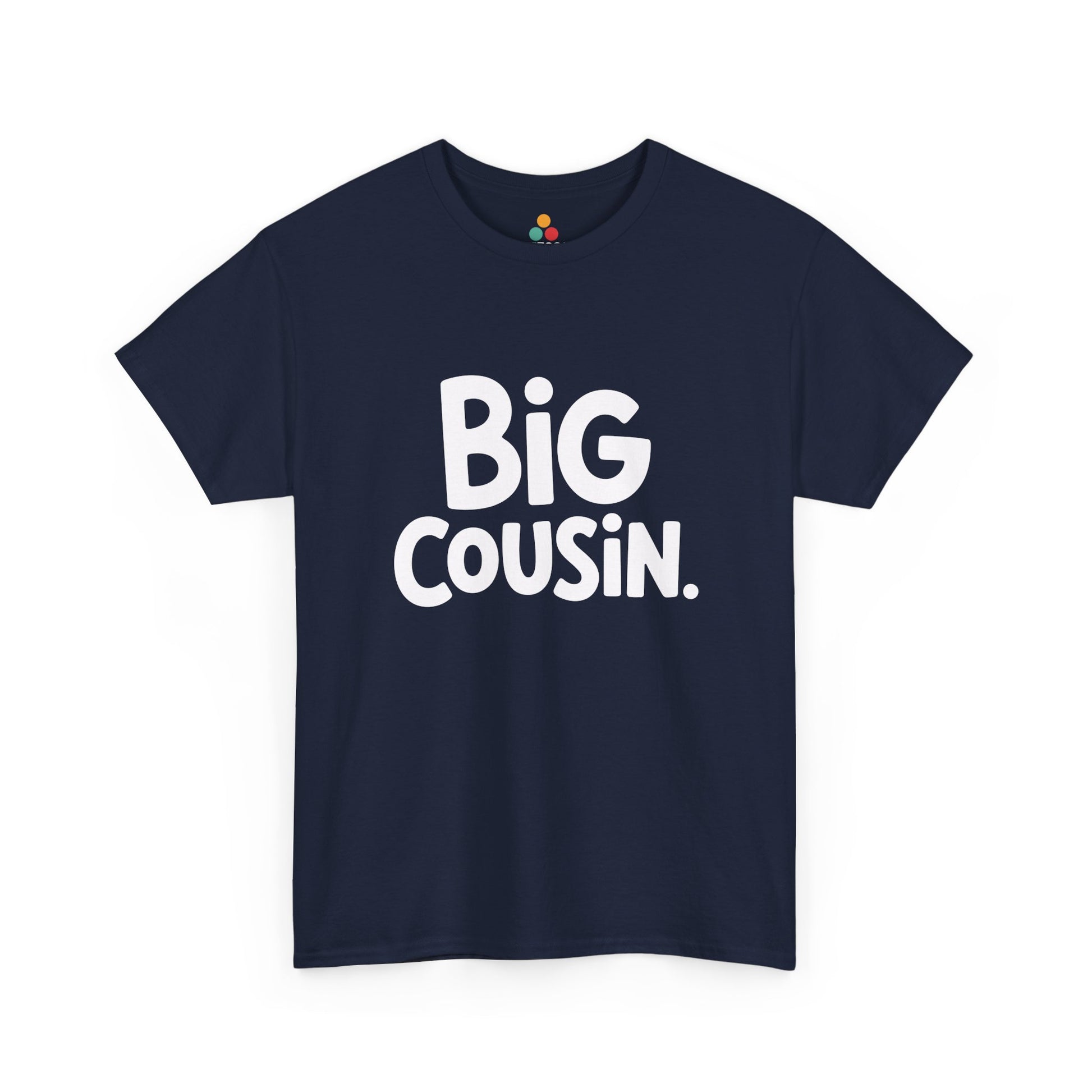 Big Cousin Bubble Font Graphic T-Shirt – Cute Funny Family Tee for New Big Cousins and Cousin Crew | TEEZOCA 