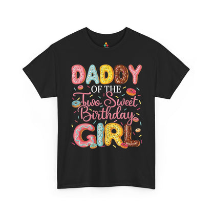 Daddy of the Two Sweet Birthday Girl Donut Unisex T-shirt | TEEZOCA 