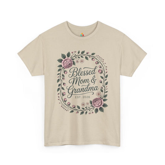 Blessed Mom & Grandma Women's T-shirt Mother's Day Gift Floral | TEEZOCA 