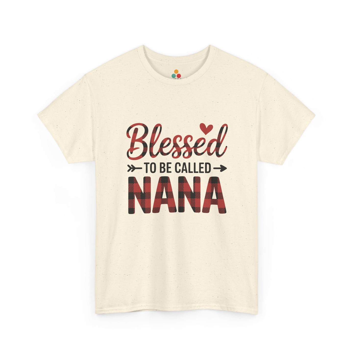 Blessed To Be Called Nana T-Shirt – Buffalo Plaid Heart Grandma Gift | TEEZOCA 