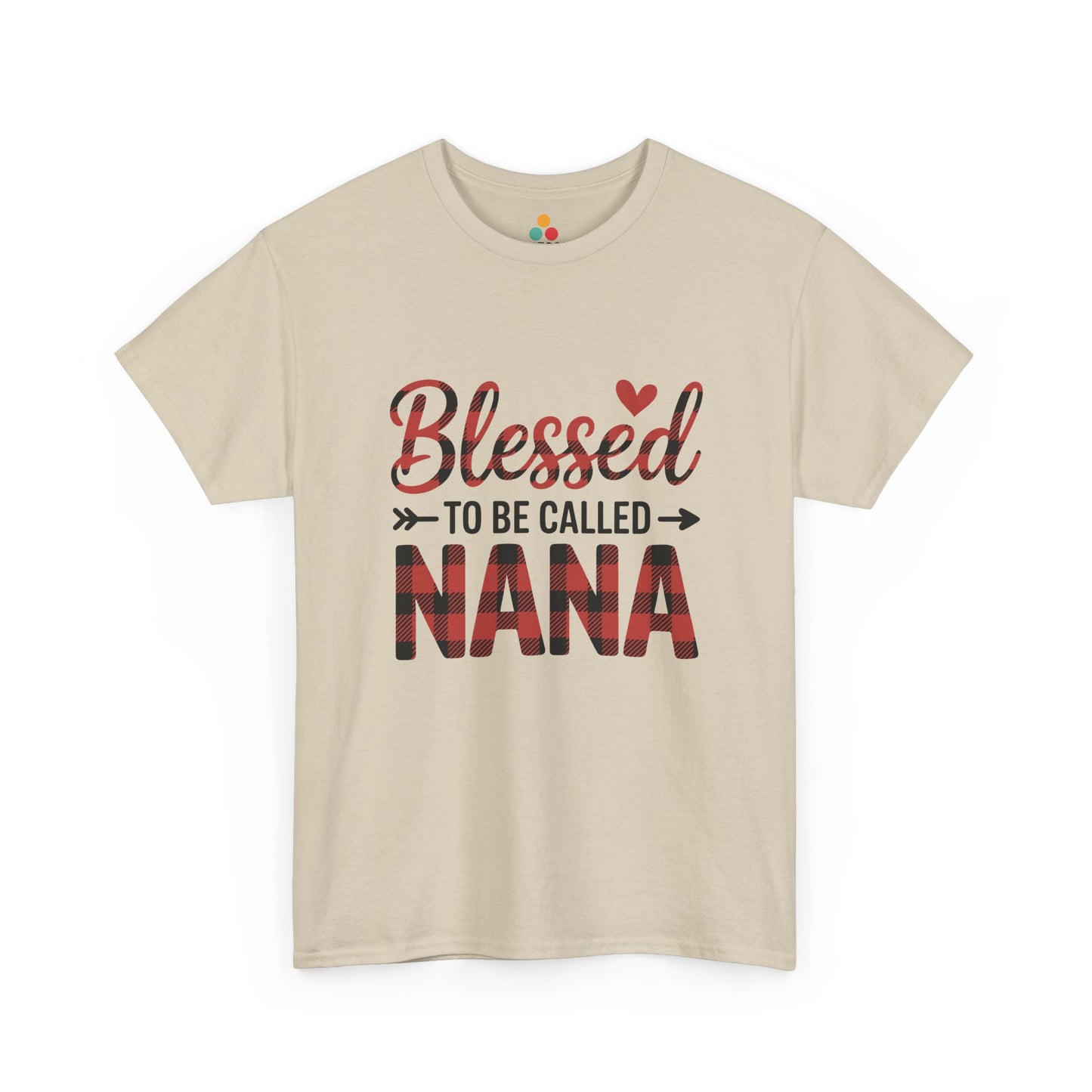 Blessed To Be Called Nana T-Shirt – Buffalo Plaid Heart Grandma Gift | TEEZOCA 