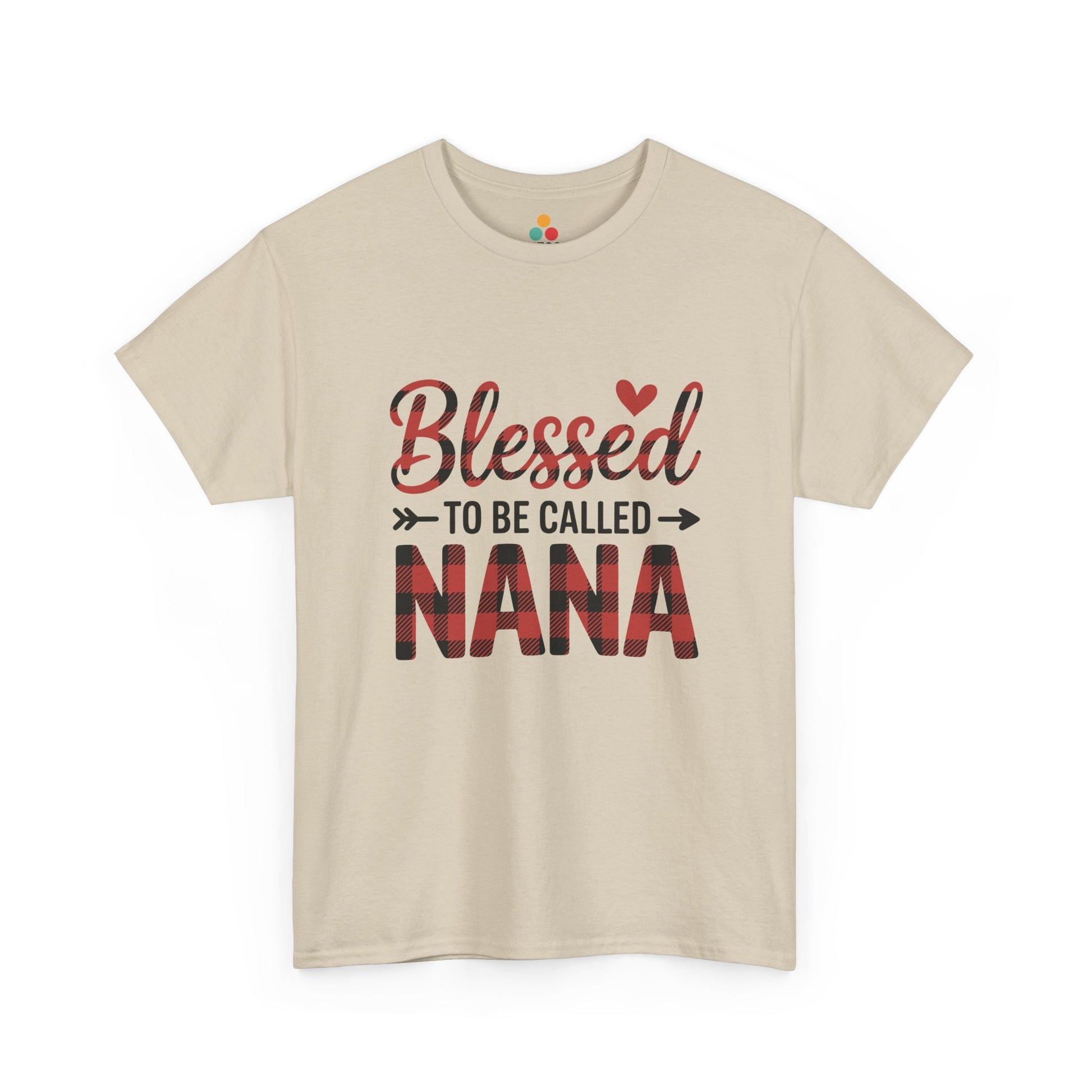 Blessed To Be Called Nana T-Shirt – Buffalo Plaid Heart Grandma Gift | TEEZOCA 