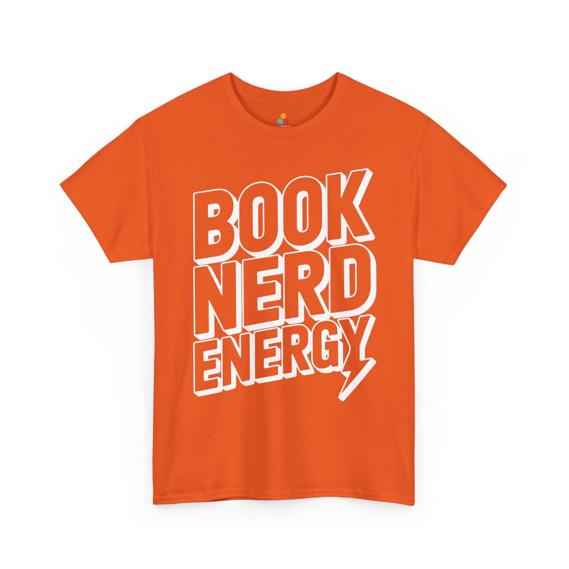 Book Nerd Energy Unisex T-shirt Bold Typography Design | TEEZOCA 