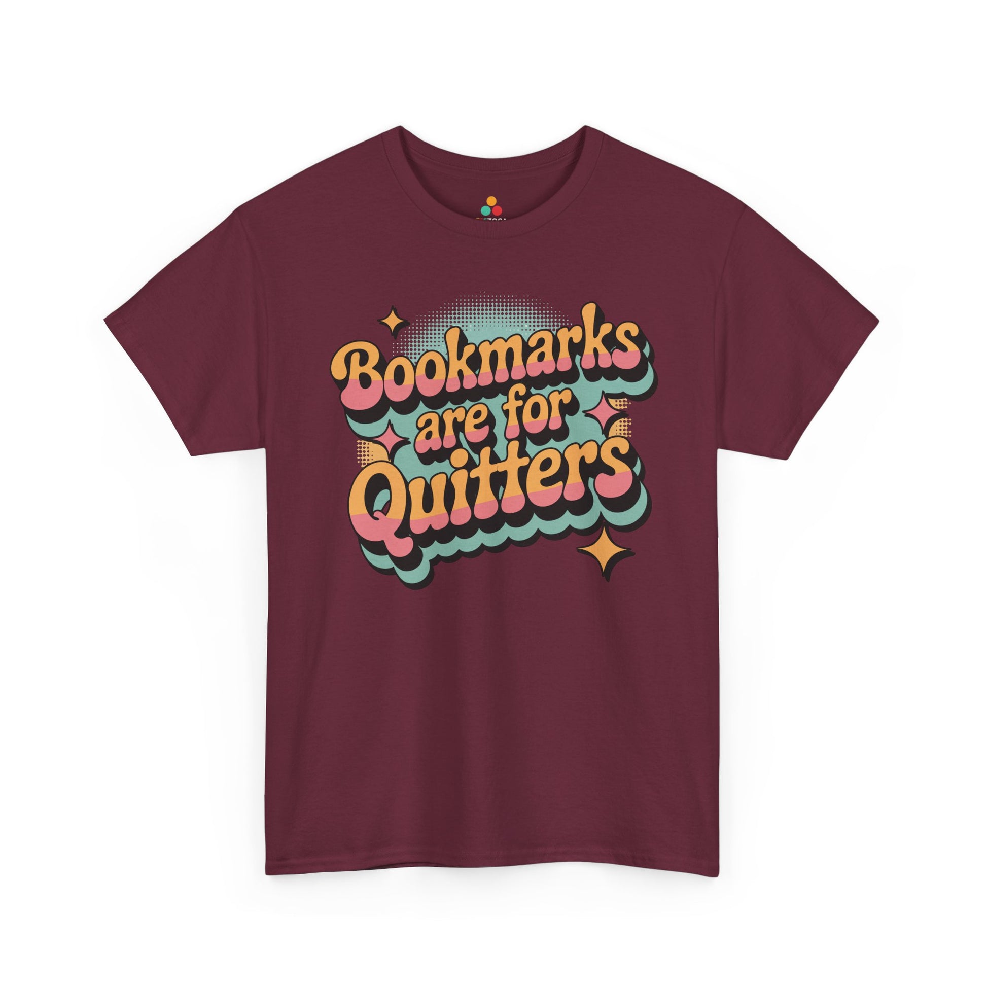 Bookmarks Are for Quitters Retro Reader Unisex T-shirt | TEEZOCA 