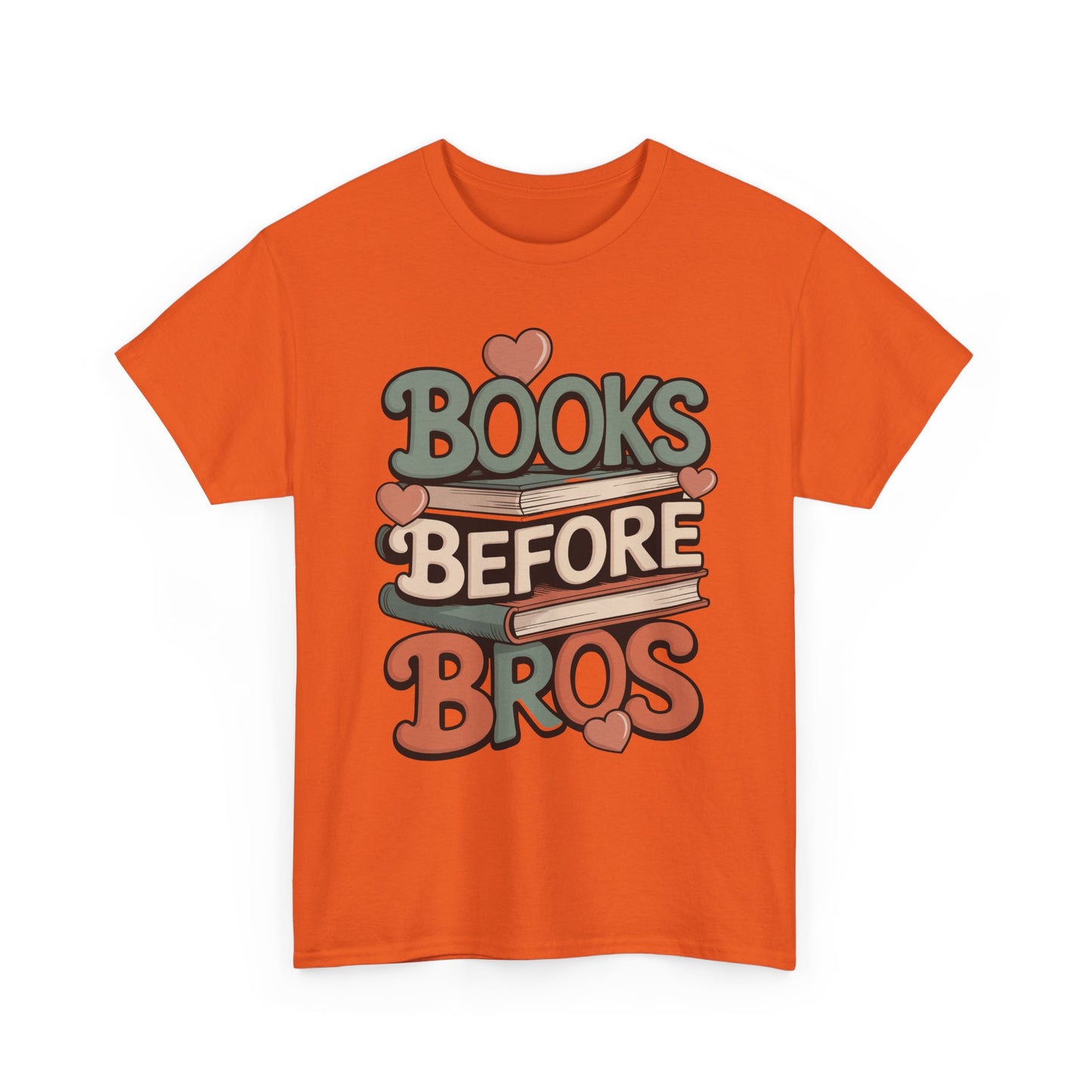 Books Before Bros Unisex T-shirt for Book Lovers | TEEZOCA bookish lifestyle Unisex T-shirt Books Before Bros print
