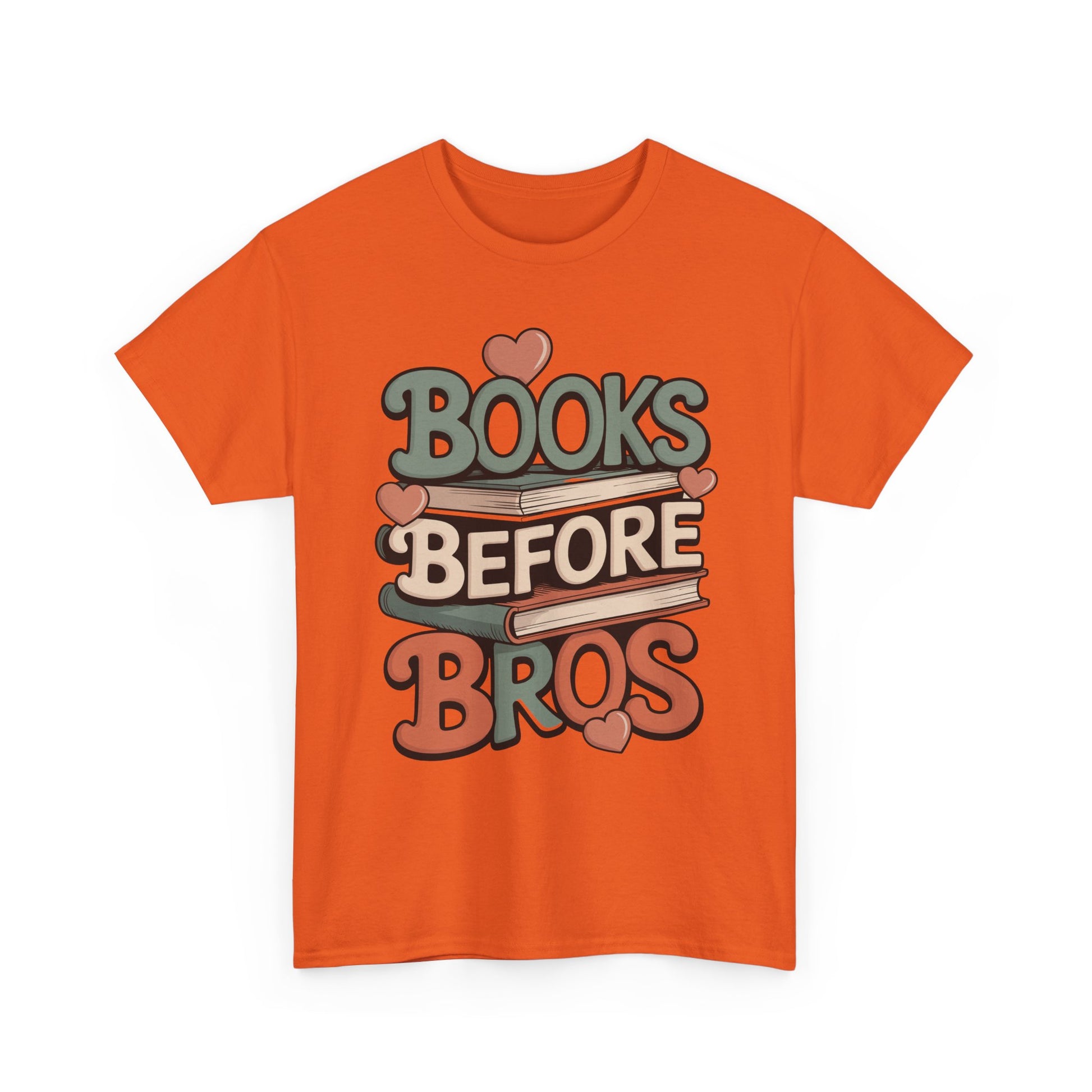 Books Before Bros Unisex T-shirt for Book Lovers | TEEZOCA bookish lifestyle Unisex T-shirt Books Before Bros print