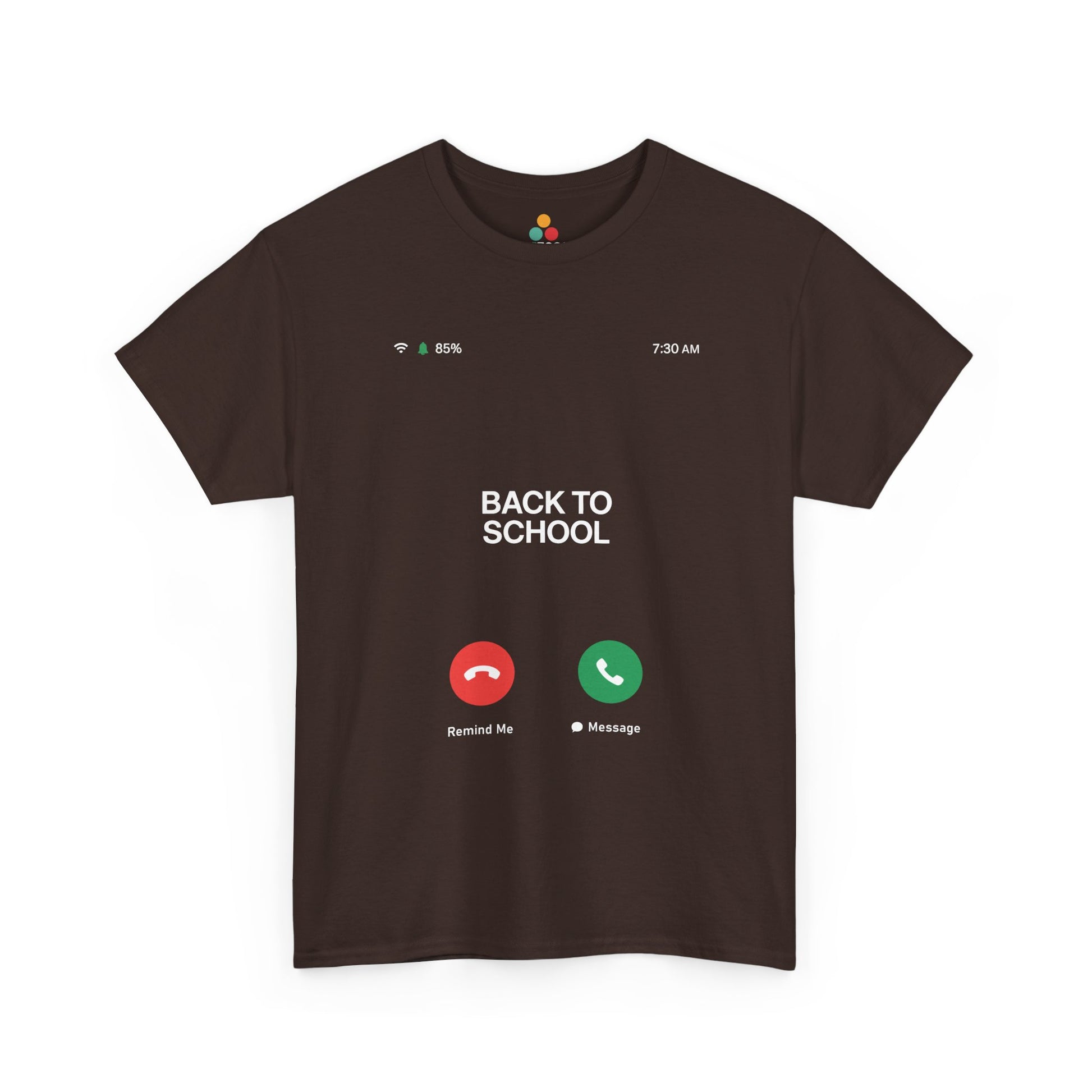 Brown Back To School Phone Reminder Sarcastic T-Shirt – Funny Teacher Tee
