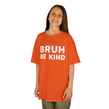 Bruh Be Kind Orange Unity Day Anti-Bullying Kids T-shirt | TEEZOCA be kind anti-bullying slogan Kids T-shirt