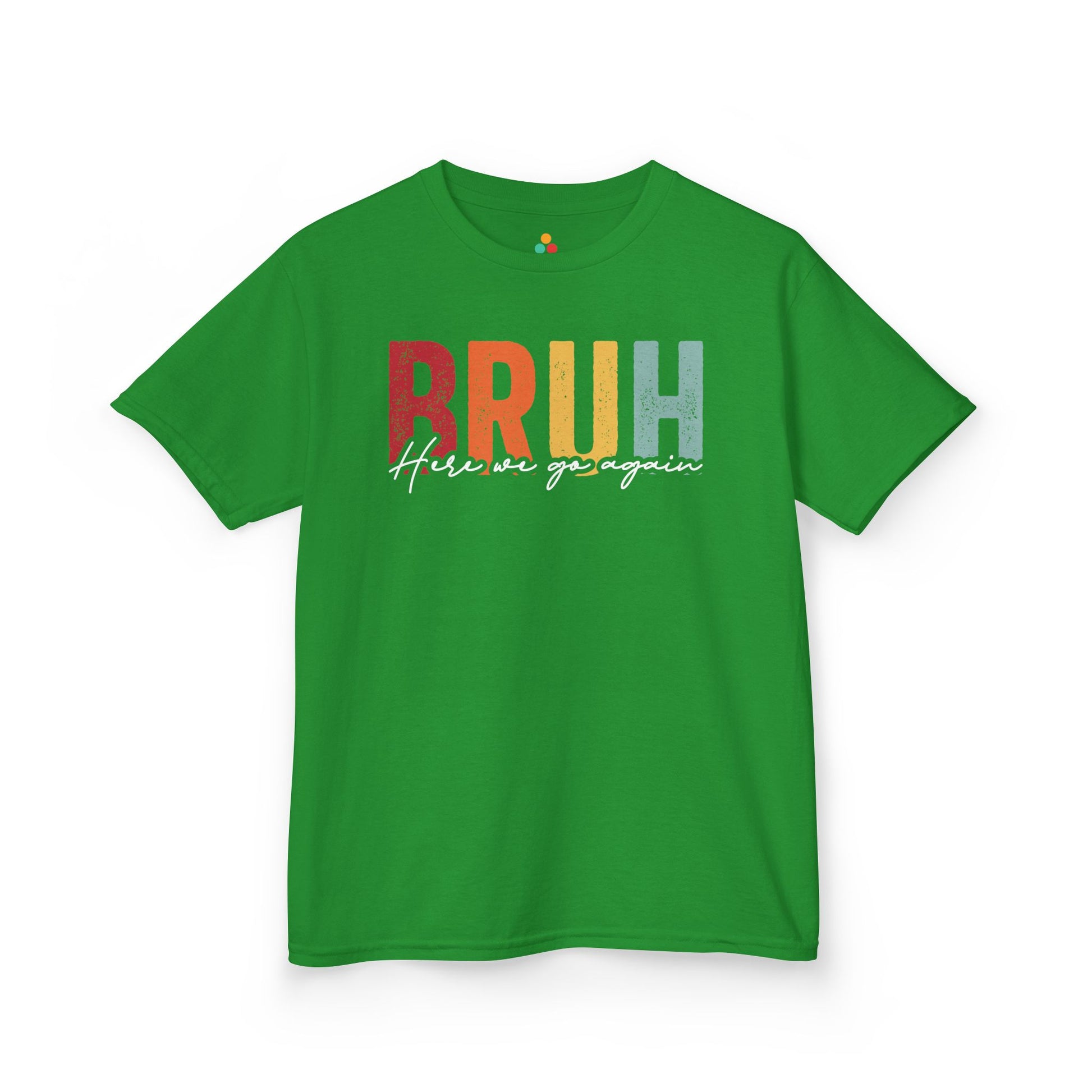 Bruh Here We Go Again Funny Retro Kids T-shirt | TEEZOCA 