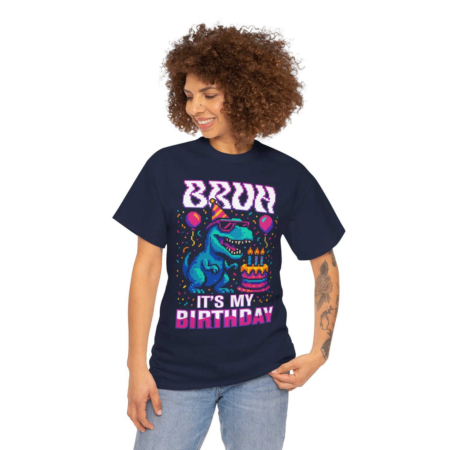 Bruh It’s My Birthday Dinosaur Unisex T-shirt | TEEZOCA 