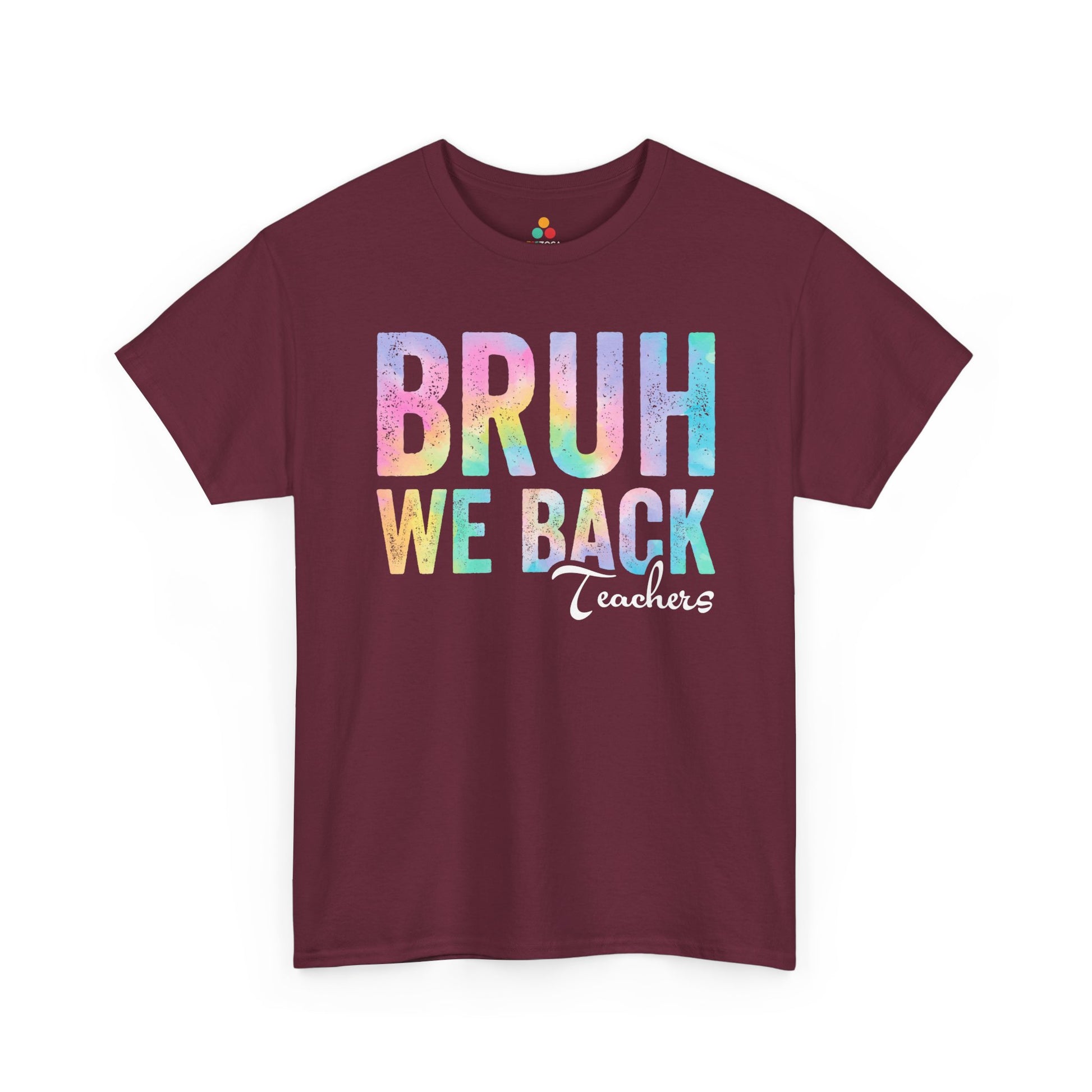 Bruh We Back Teachers Retro Pastel Unisex T-shirt | TEEZOCA bold pastel teachers graphic shirt