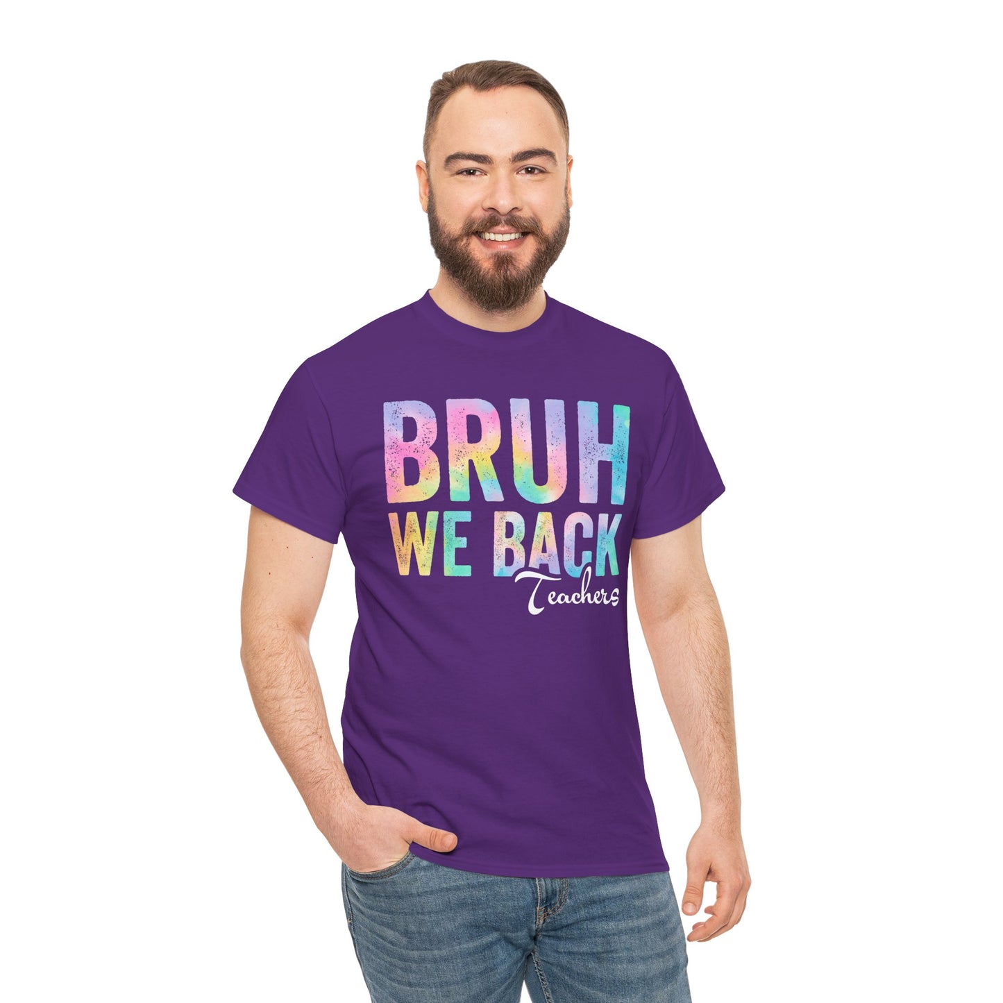 Bruh We Back Teachers Retro Pastel Unisex T-shirt | TEEZOCA retro pastel Bruh We Back Teachers shirt