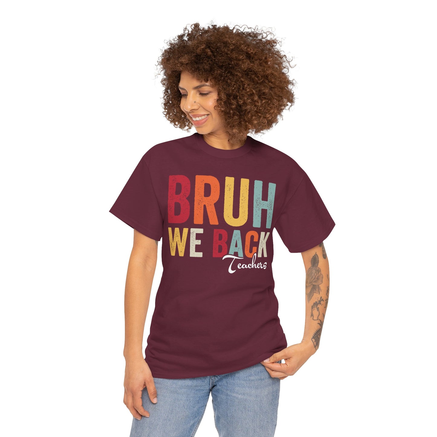 Bruh We Back Teachers Unisex T-shirt Back to School | TEEZOCA first day of school teachers shirt