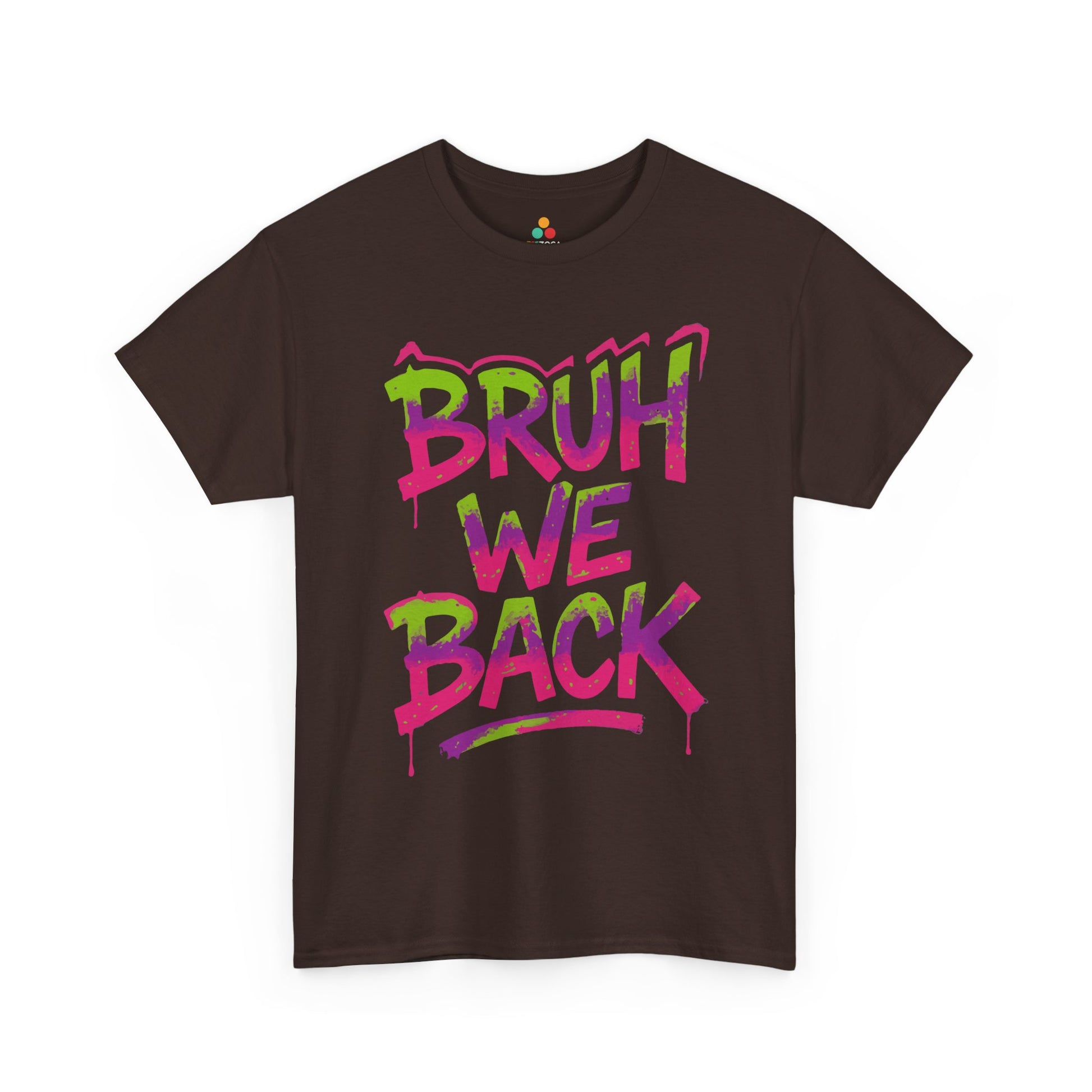 Bruh We Back Unisex T-shirt Colorful Graffiti Style | TEEZOCA streetwear back to school shirt