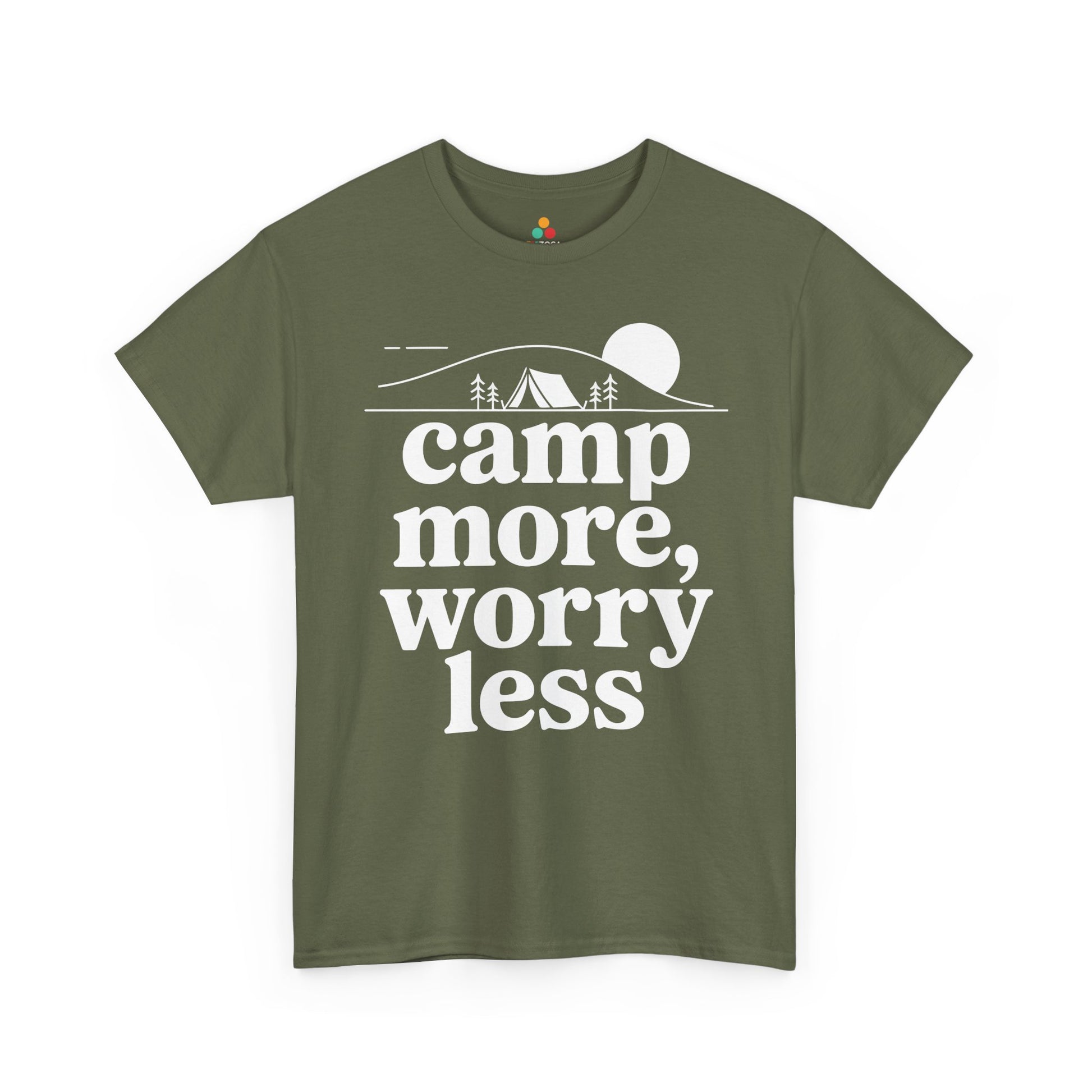Camp More Worry Less Outdoor Adventure Unisex T-shirt | TEEZOCA 