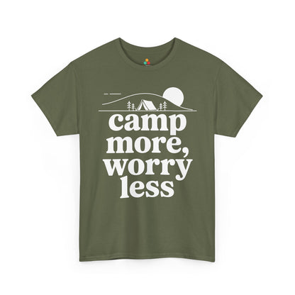 Camp More Worry Less Outdoor Adventure Unisex T-shirt | TEEZOCA 