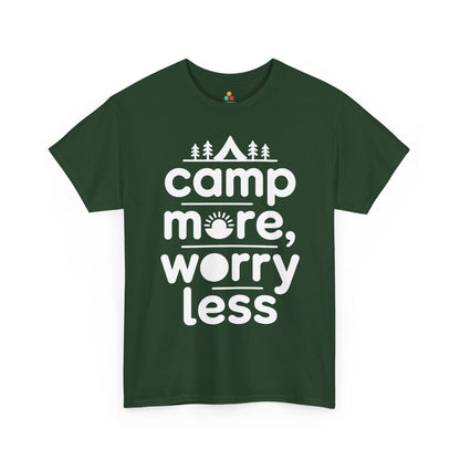 Camp More Worry Less Outdoor Adventure Unisex T-shirt | TEEZOCA 
