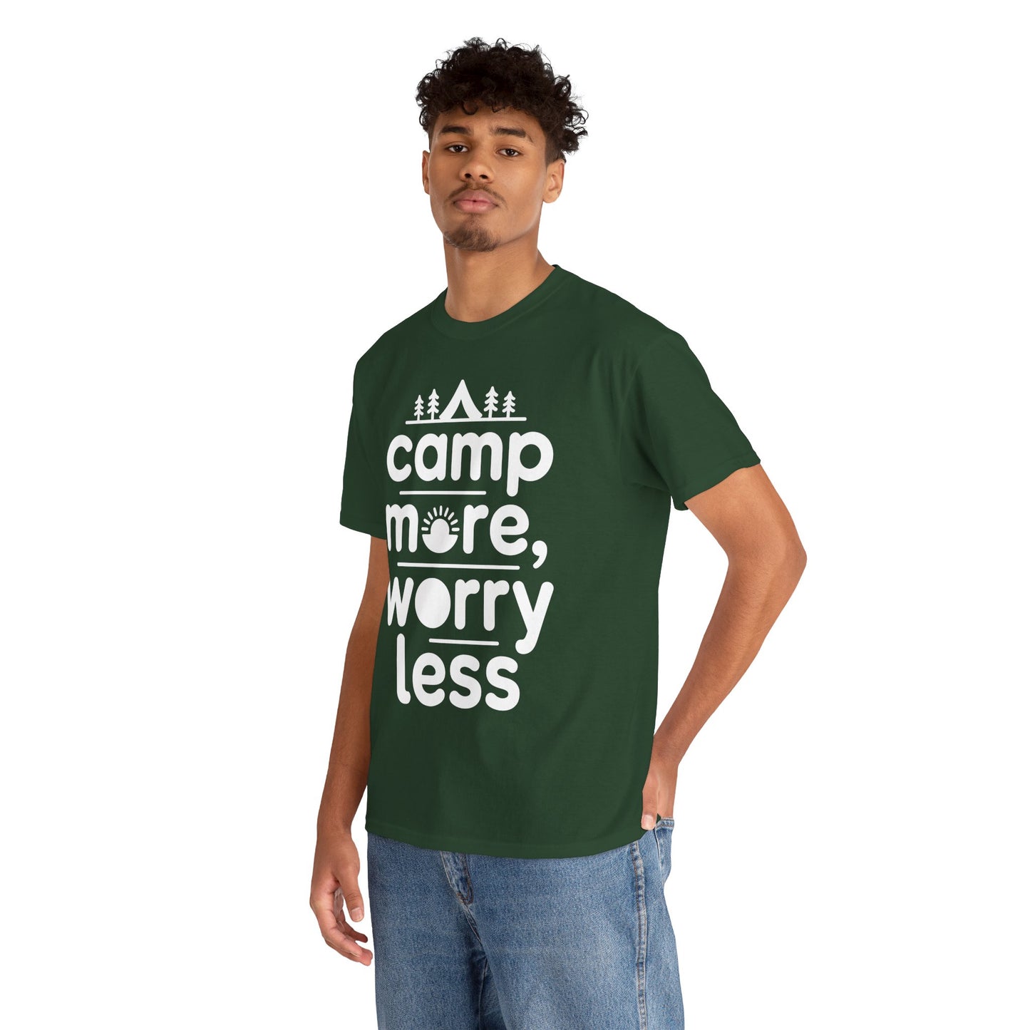 Camp More Worry Less Outdoor Adventure Unisex T-shirt | TEEZOCA 