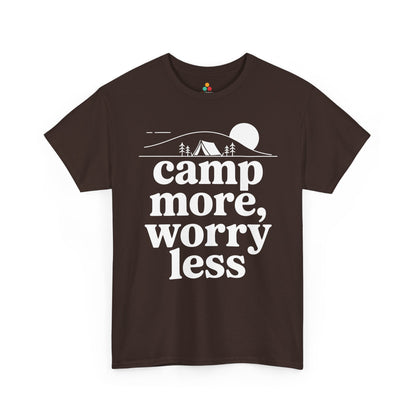 Camp More Worry Less Outdoor Adventure Unisex T-shirt | TEEZOCA 