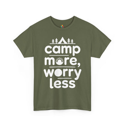 Camp More Worry Less Outdoor Adventure Unisex T-shirt | TEEZOCA 