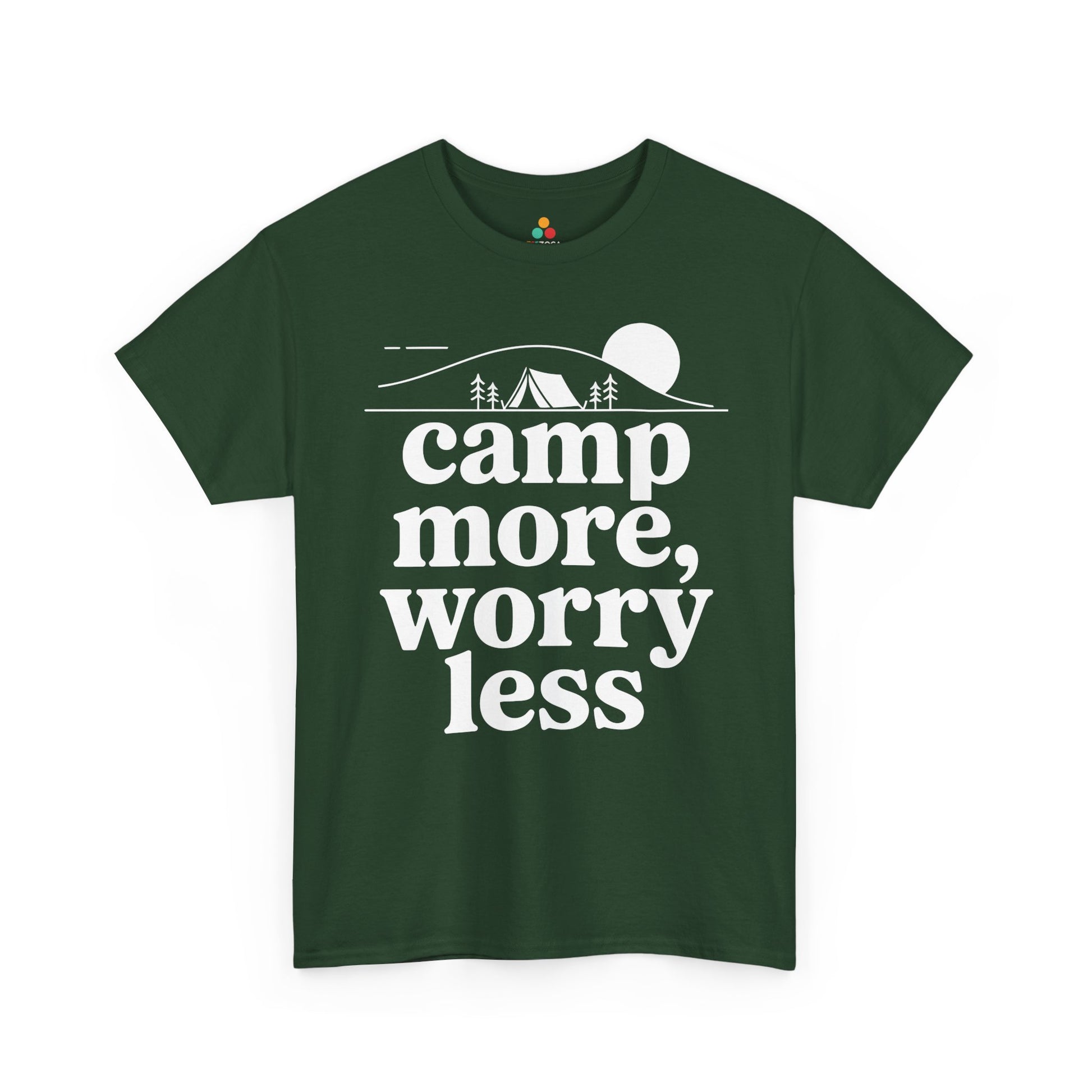 Camp More Worry Less Outdoor Adventure Unisex T-shirt | TEEZOCA 