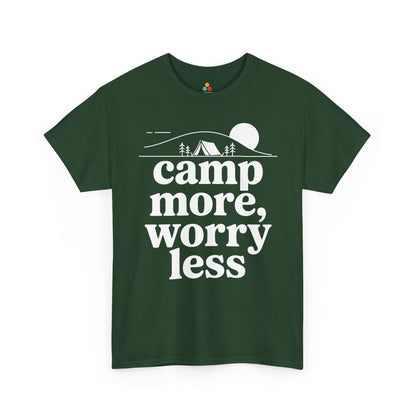 Camp More Worry Less Outdoor Adventure Unisex T-shirt | TEEZOCA 