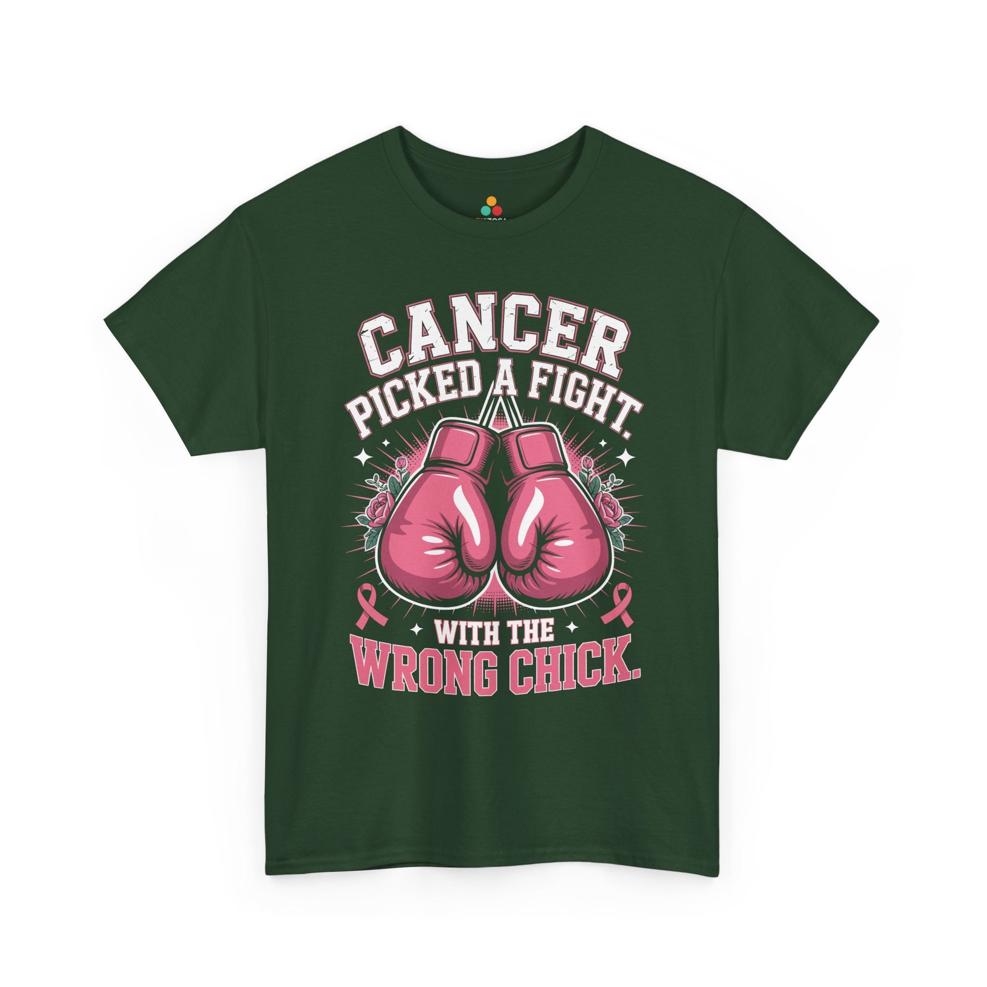 Cancer Picked a Fight With the Wrong Chick Breast Cancer Awareness Unisex T-shirt | TEEZOCA 