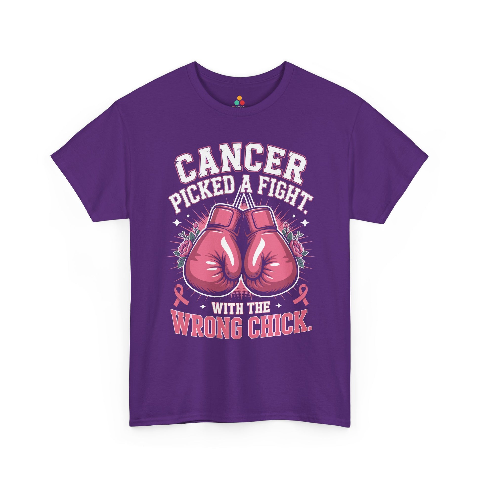 Cancer Picked a Fight With the Wrong Chick Breast Cancer Awareness Unisex T-shirt | TEEZOCA 