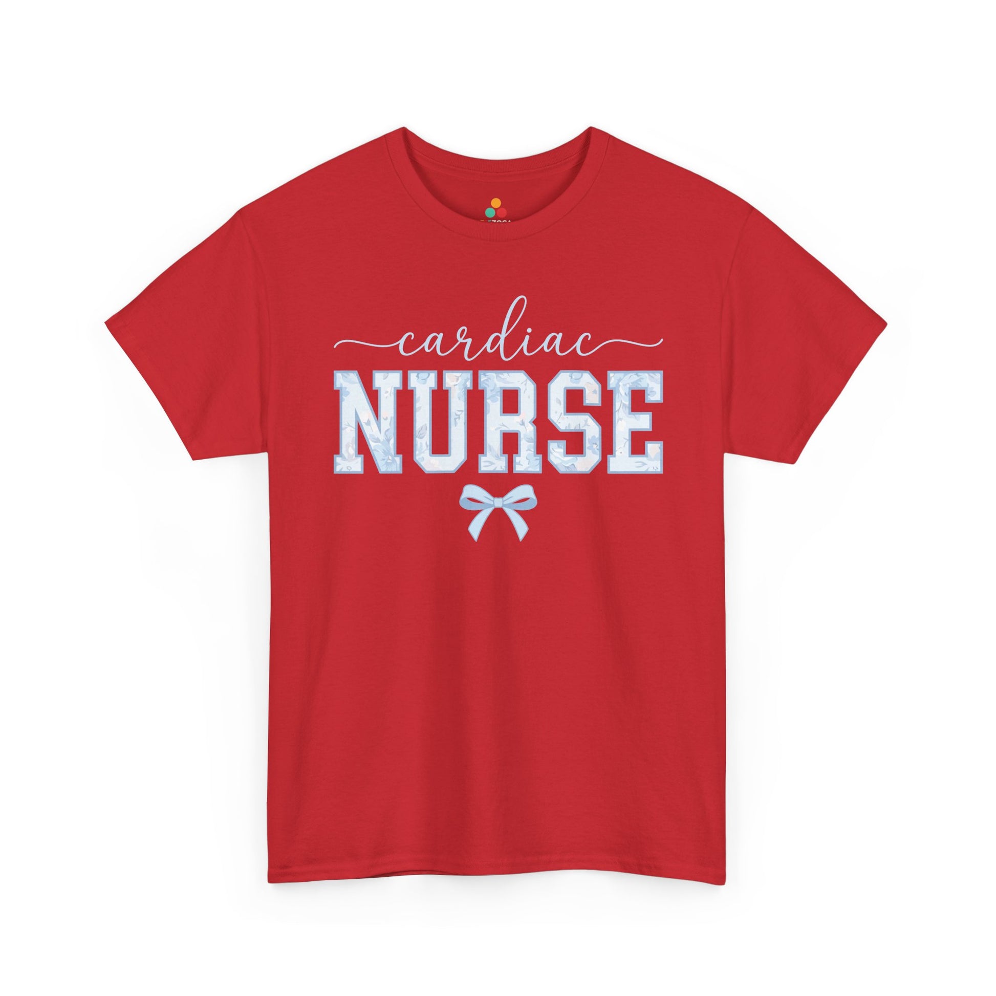 Cardiac Nurse Floral Aesthetic Unisex T-shirt Gift for Nurses | TEEZOCA 