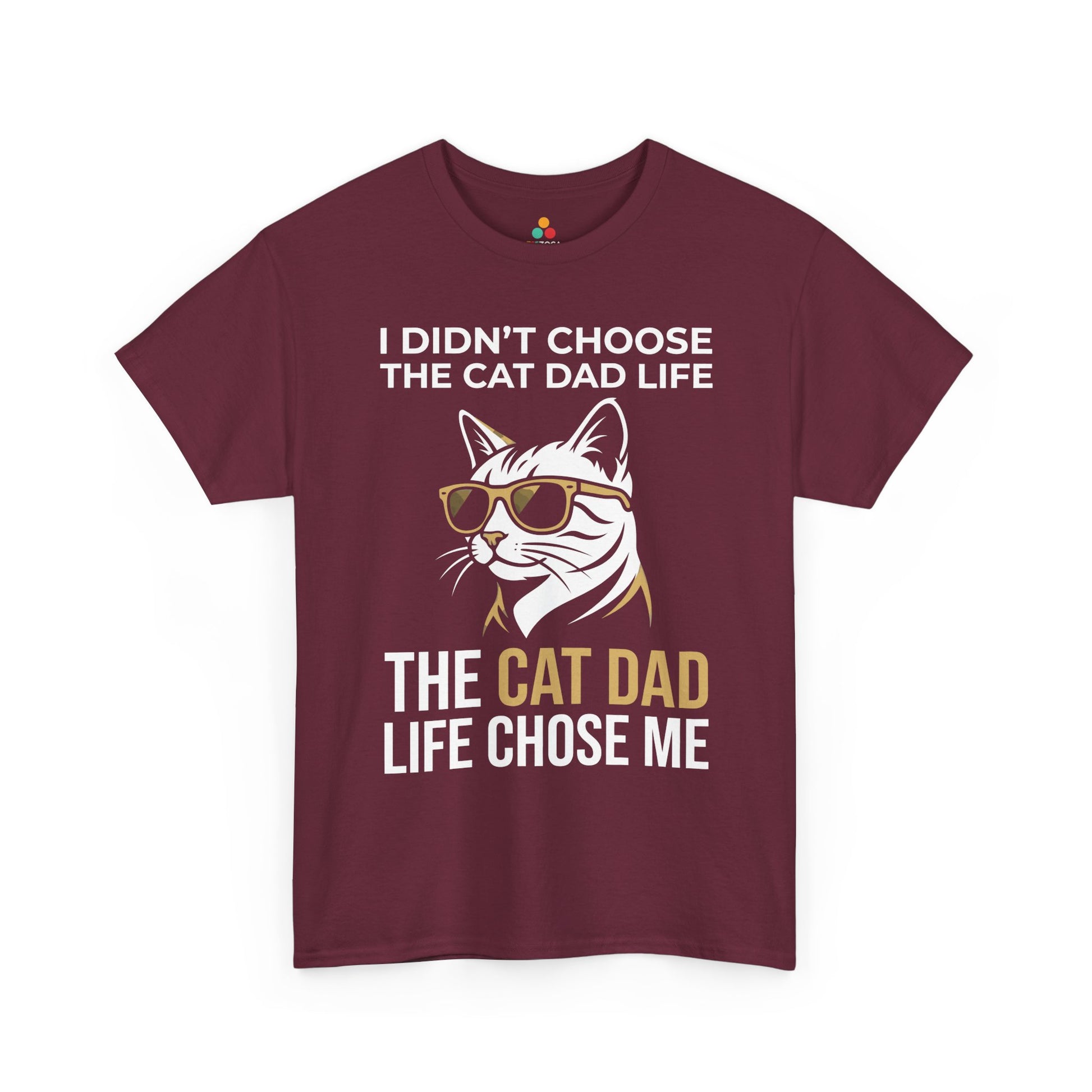 Funny Cat Dad Life Quote Graphic Unisex T-shirt Gift for Cat Lovers | TEEZOCA 