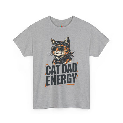 Cat Dad Energy Funny Graphic Unisex T-shirt for Cat Lovers | TEEZOCA 