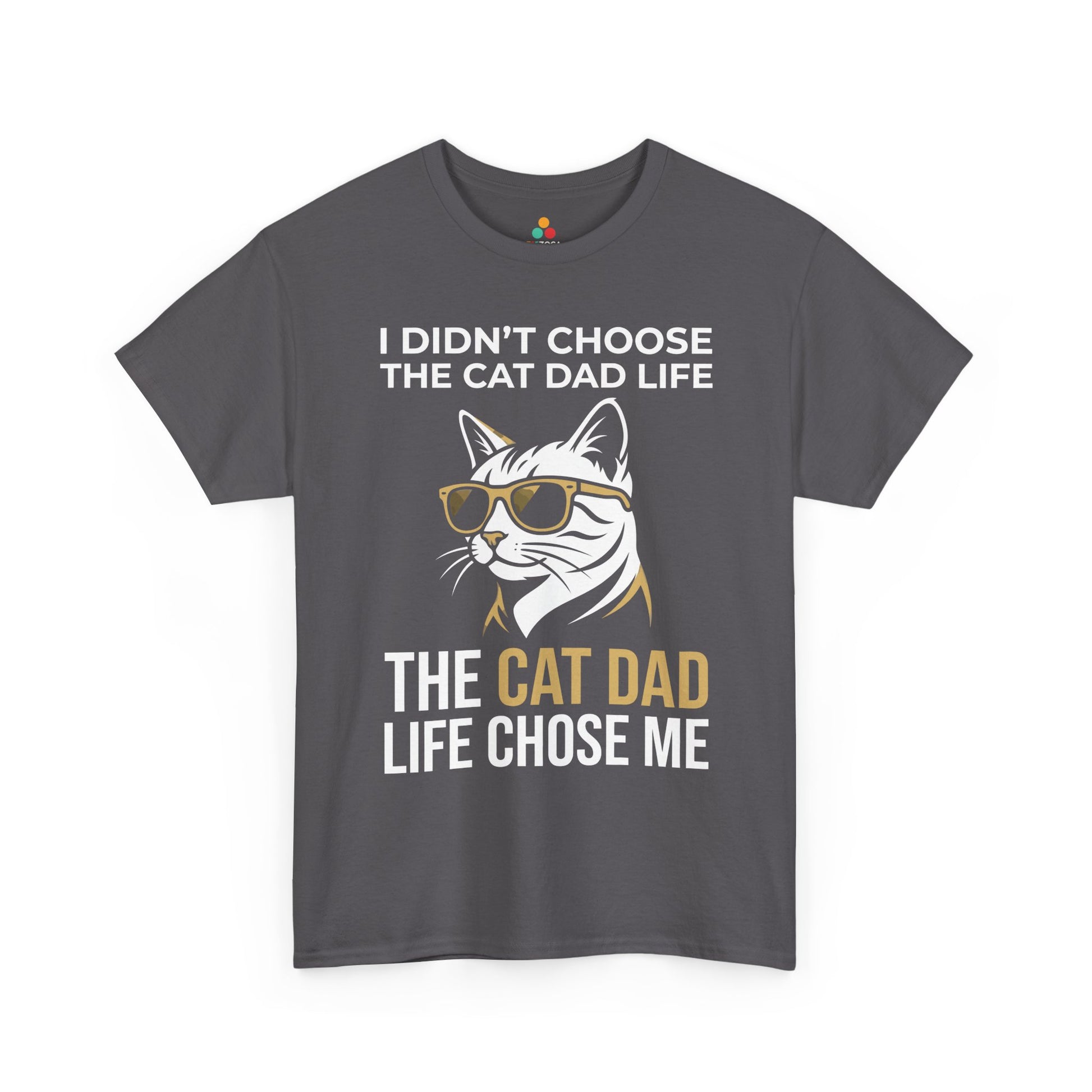 Funny Cat Dad Life Quote Graphic Unisex T-shirt Gift for Cat Lovers | TEEZOCA 