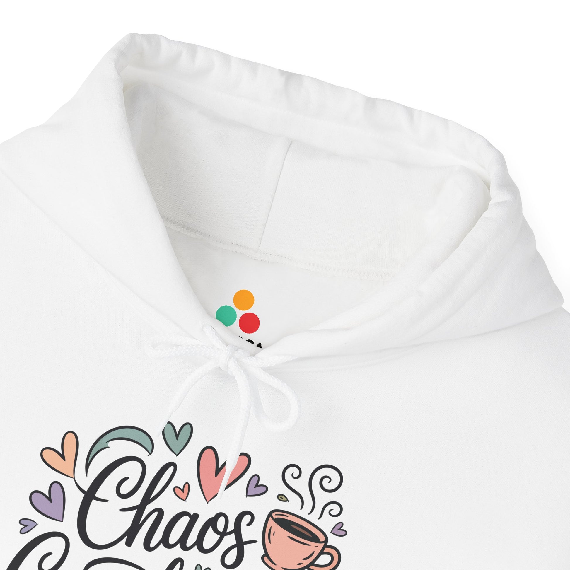 Chaos Coordinator Coffee Vibes Unisex Heavy Blend Hoodie | TEEZOCA chaos coordinator coffee heart design Unisex Heavy Blend Hoodie