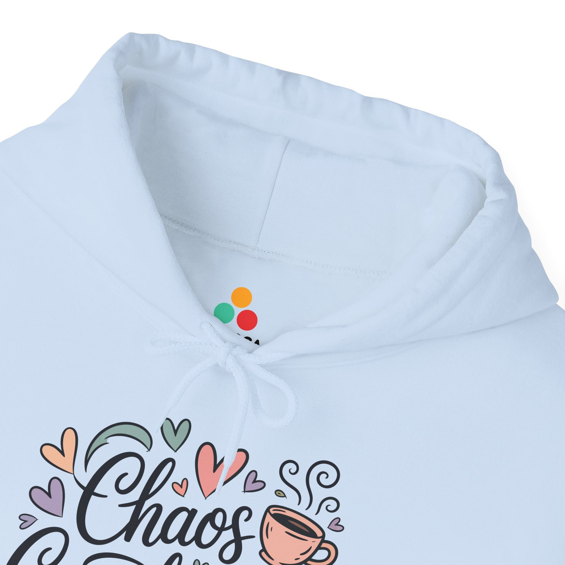 Chaos Coordinator Coffee Vibes Unisex Heavy Blend Hoodie | TEEZOCA cozy coffee chaos coordinator design Unisex Heavy Blend Hoodie