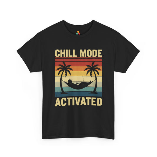 Chill Mode Activated black T-Shirt – Retro Last Day Of School Vacation Retirement Teacher | TEEZOCA 
