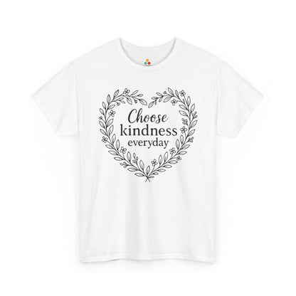 Choose Kindness Everyday Unisex T-shirt for Unity Day Kindness | TEEZOCA unity day be kind Unisex T-shirt floral heart wreath