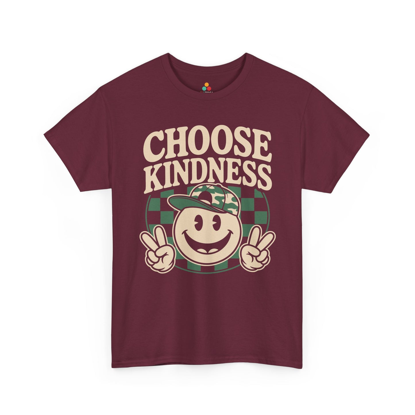 Choose Kindness Smiley Graphic Statement Unisex T-shirt | TEEZOCA 